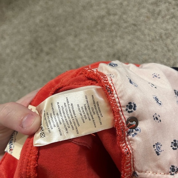 NWT Pilcro High-Rise Skinny Ankle Jeans Red Cotton Elastane Women's Size 31T - Picture 10 of 12